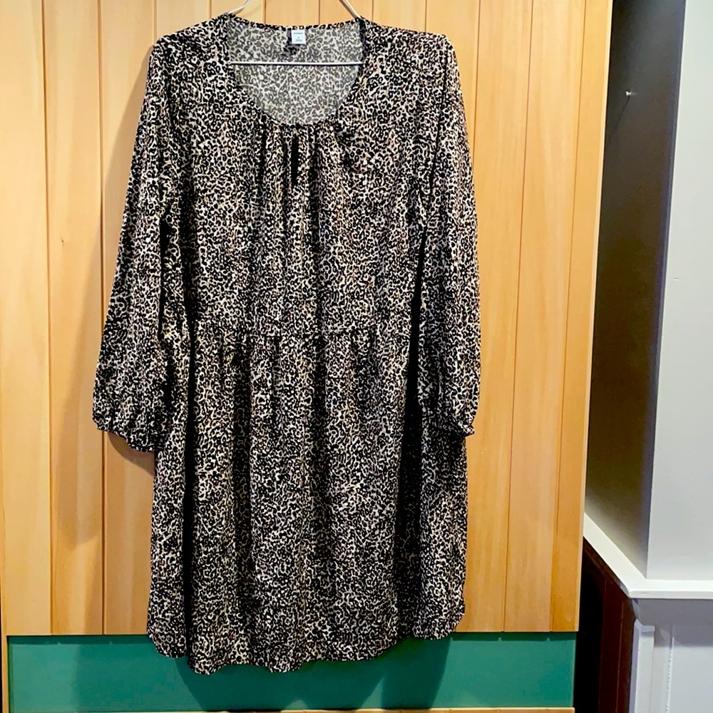 NWT  XL old navy leopard dress